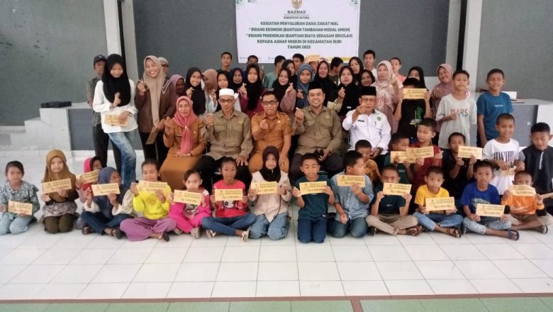 15 UMKM Serta 60 Orang Siswa SD dan SMP Subi Mendapatkan Santunan dari Baznas